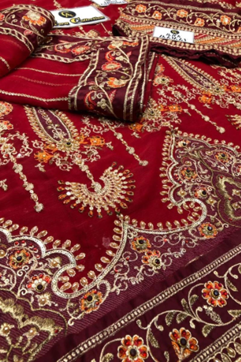 Maria B Style — Mairaz Red Lehenga