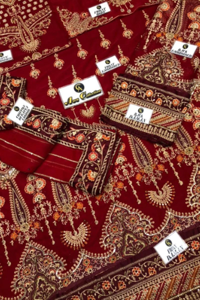 Maria B Style — Mairaz Red Lehenga