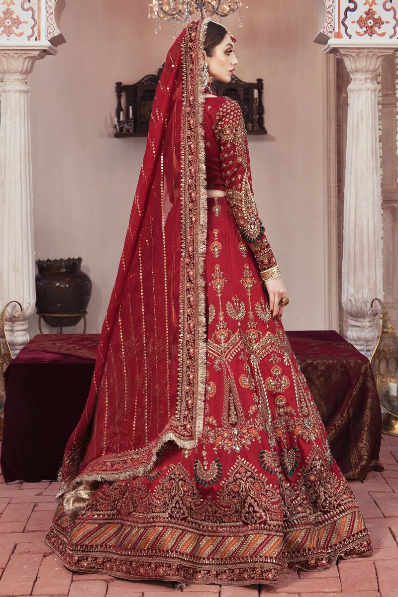 Maria B Style — Mairaz Red Lehenga