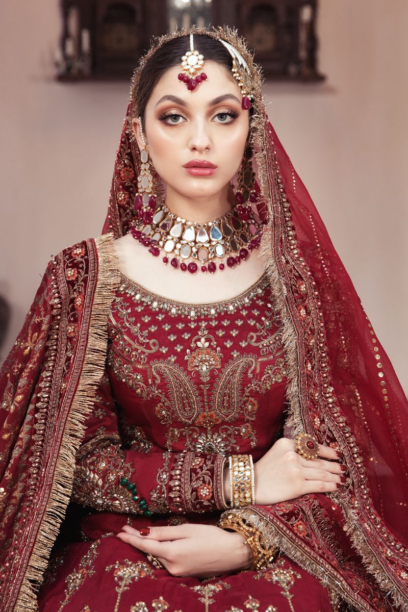 Maria B Style — Mairaz Red Lehenga