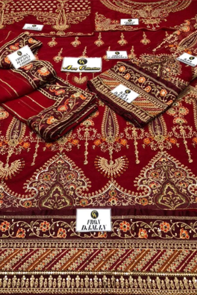 Maria B Style — Mairaz Red Lehenga
