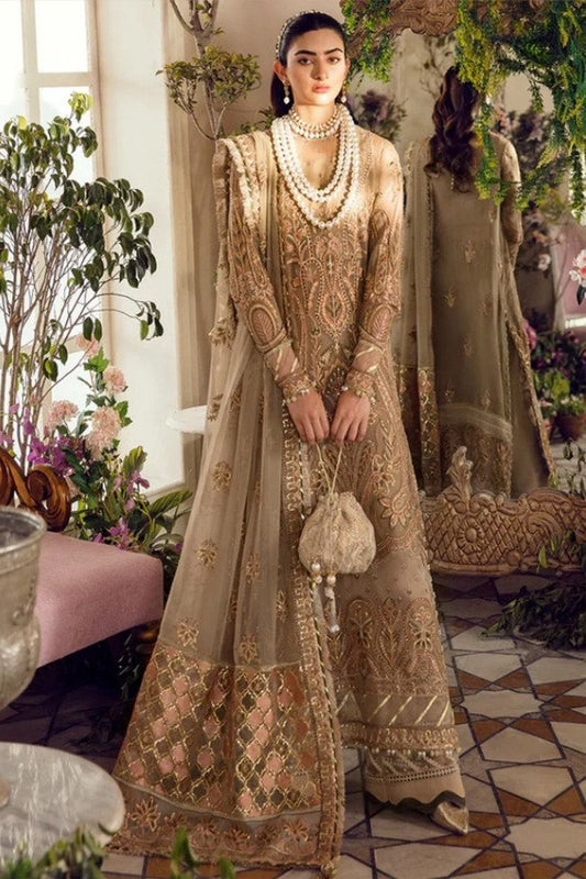 Afrozeh Ayzal Style — Mairaz Red Chiffon Long-Shirt Suit