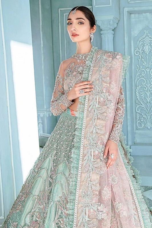 WF-42 Style — Mairaz Mint Green Lehenga