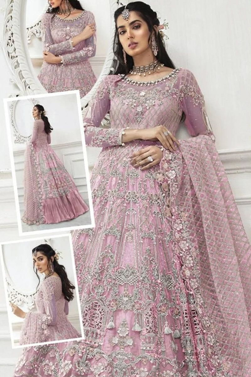 Maria B Ruedad e Sahr-a Style — Mairaz Blush Pink Long Frock