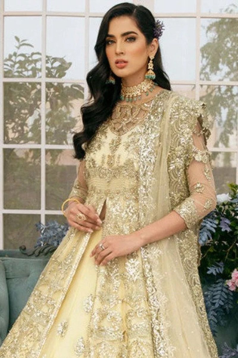 Imrozia Amada Style — Mairaz Gold Net Bridal Frock