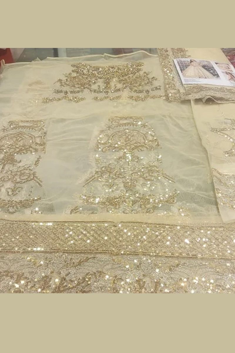 Imrozia Amada Style — Mairaz Gold Net Bridal Frock