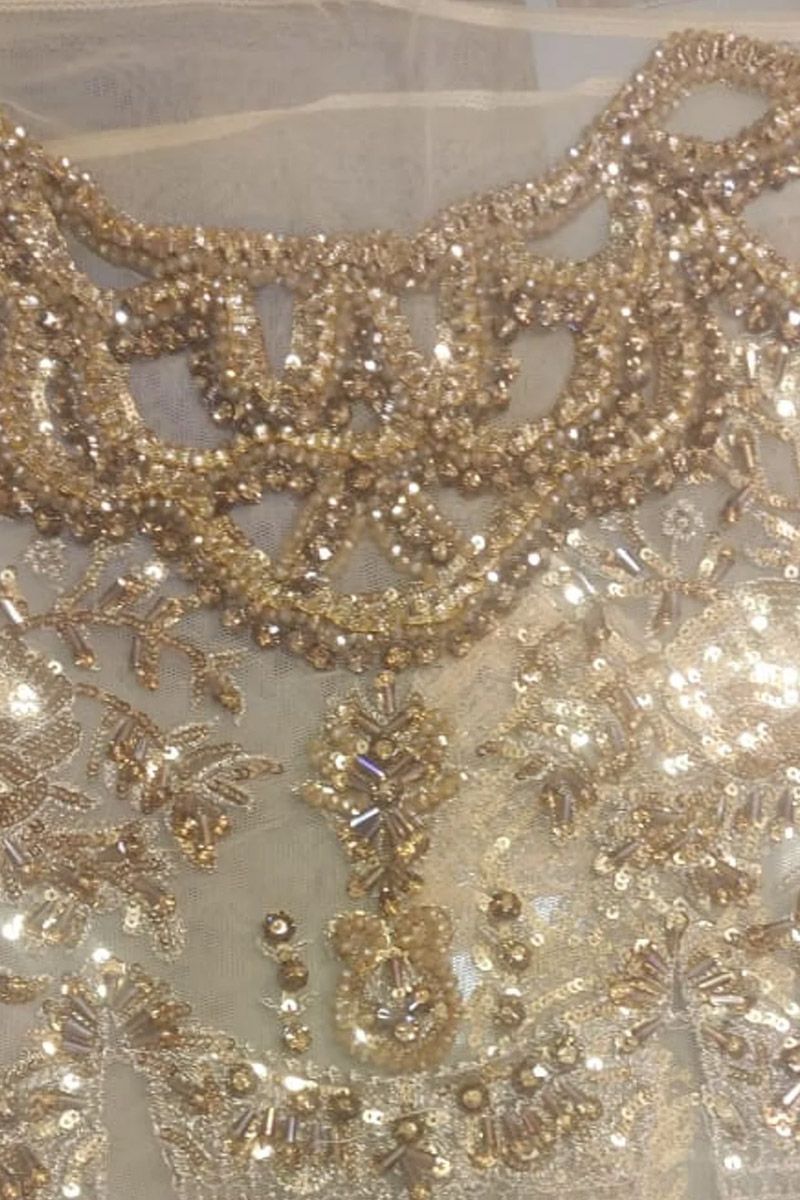 Imrozia Amada Style — Mairaz Gold Net Bridal Frock