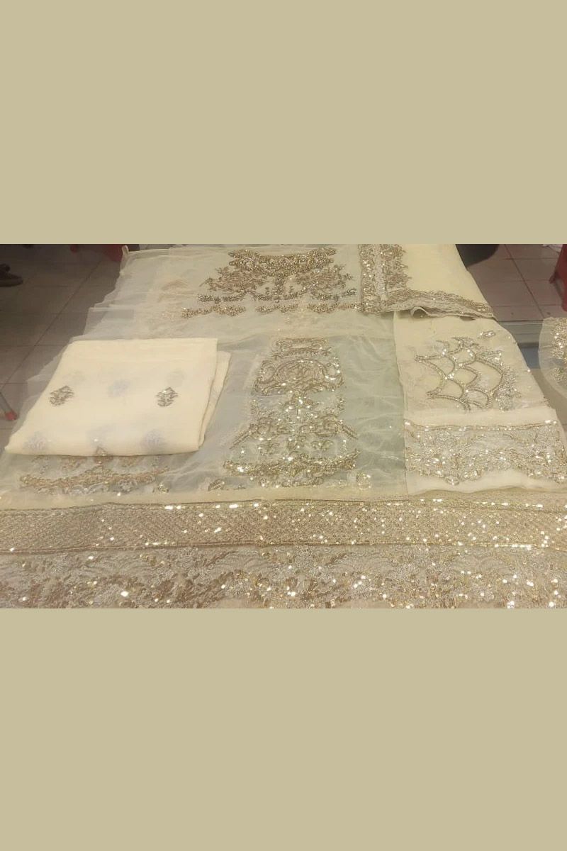 Imrozia Amada Style — Mairaz Gold Net Bridal Frock