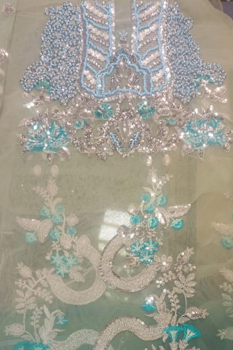 Imrozia Isla Style — Mairaz Green Net Bridal Frock