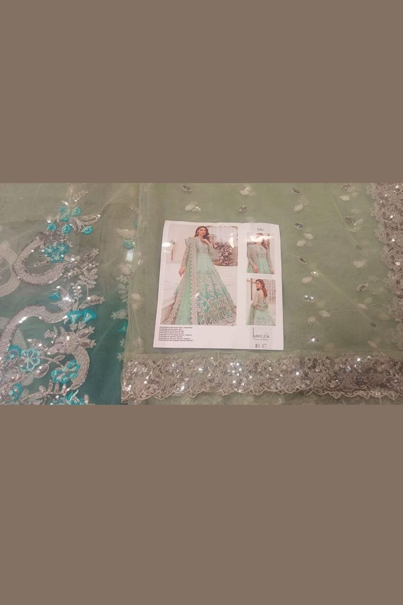 Imrozia Isla Style — Mairaz Green Net Bridal Frock