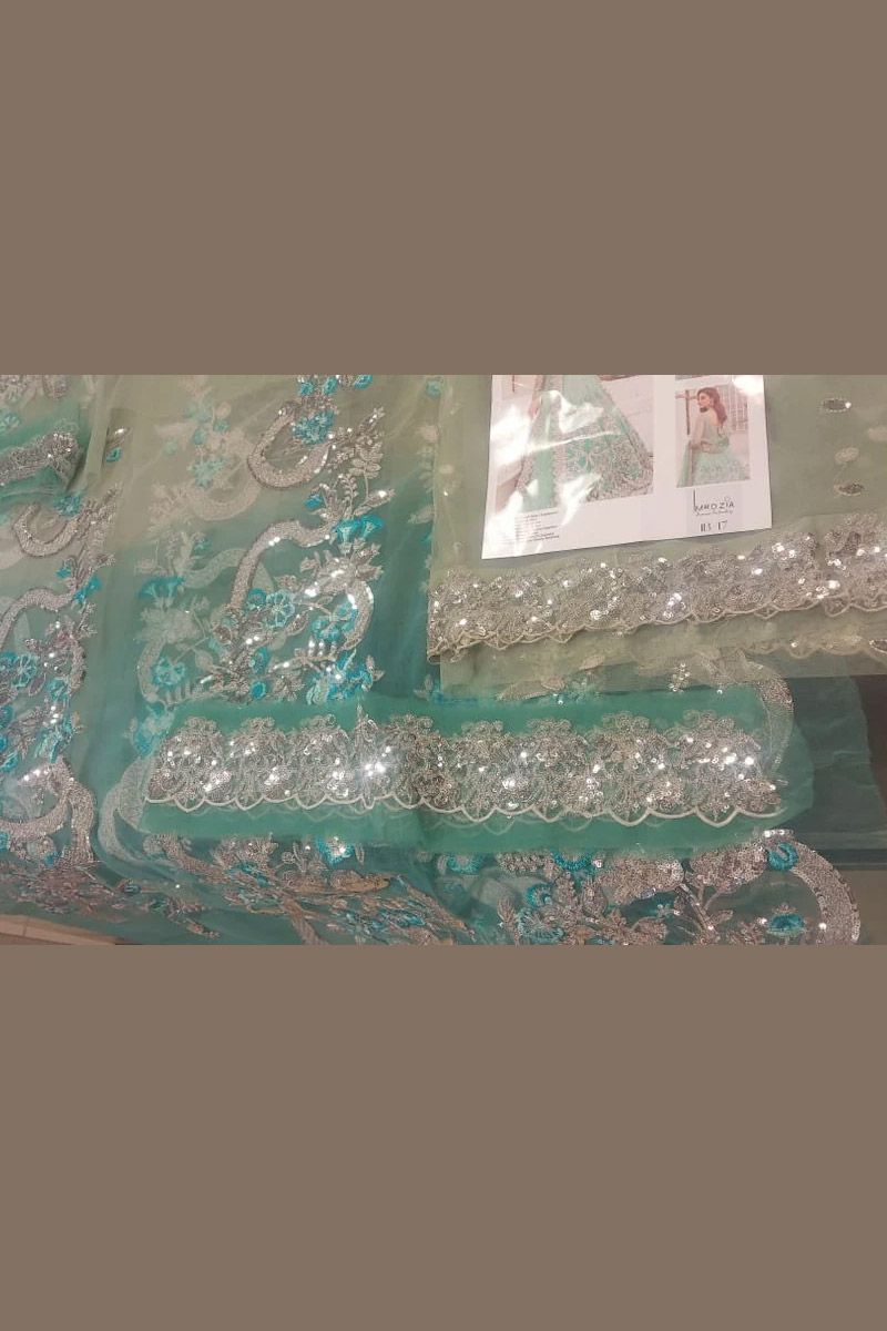 Imrozia Isla Style — Mairaz Green Net Bridal Frock