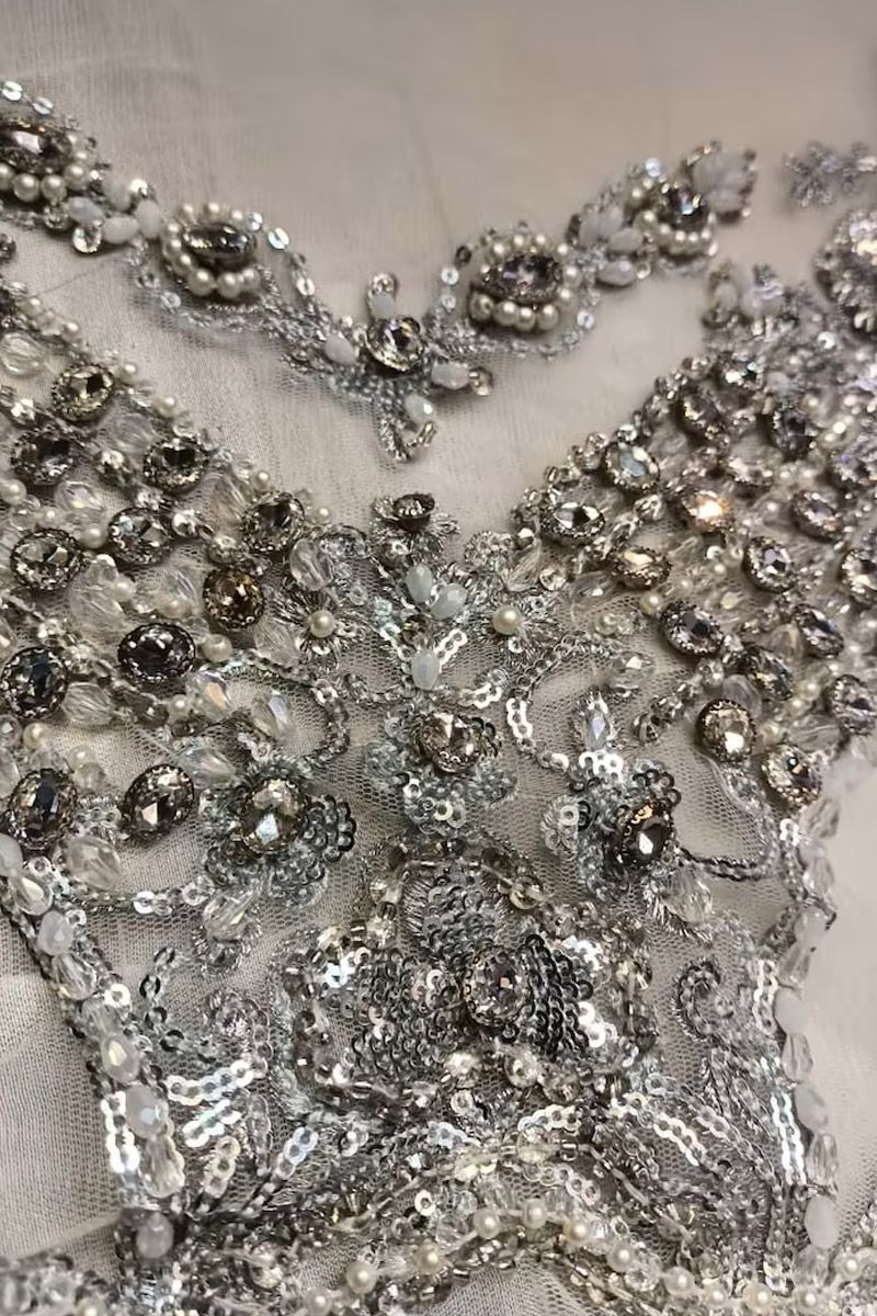 Imrozia Nora Bianca Style — Mairaz White & Silver Lehenga