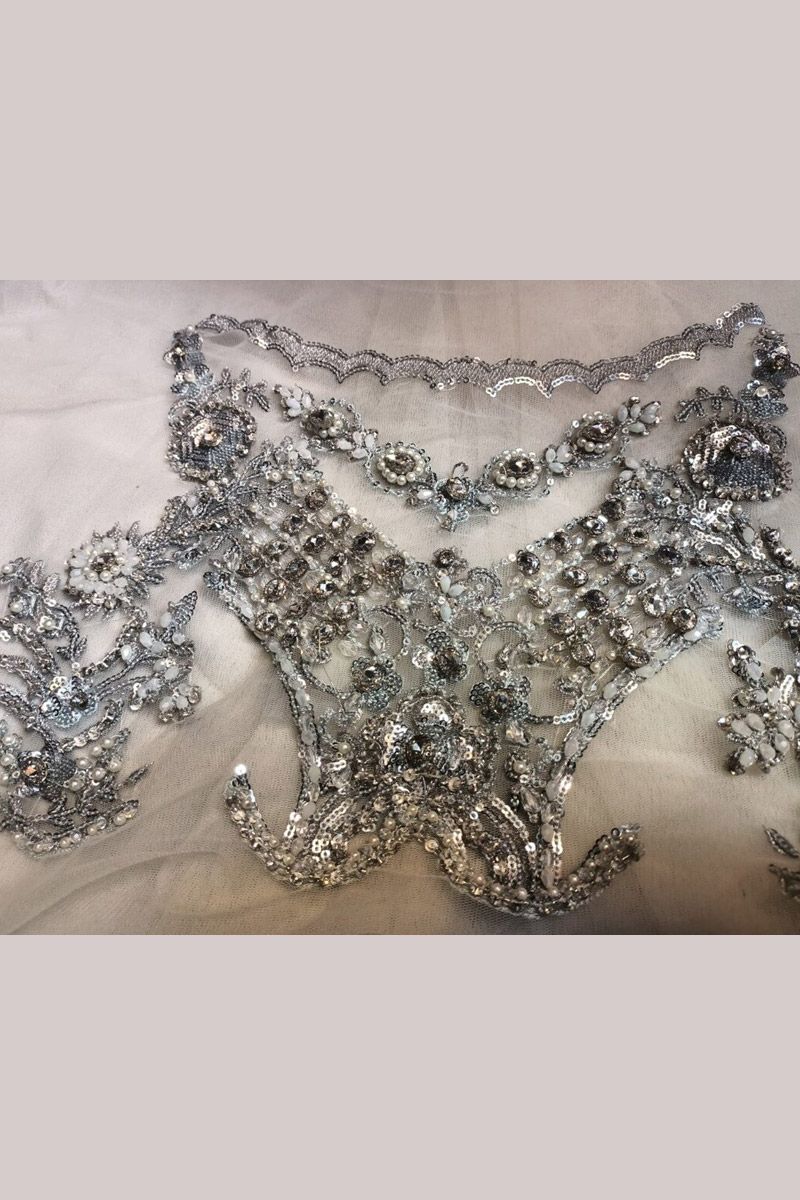 Imrozia Nora Bianca Style — Mairaz White & Silver Lehenga