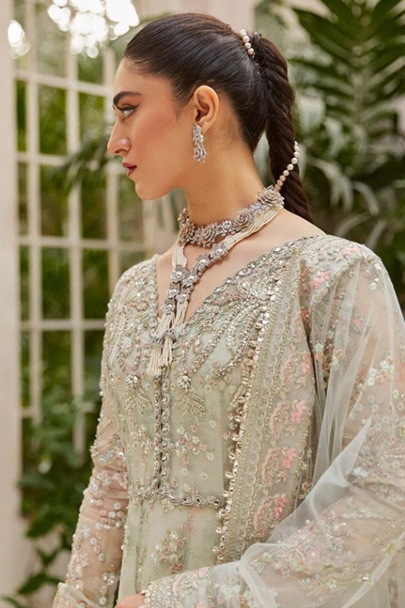 Mushq Jade Doe Style — Mairaz Green Long Frock