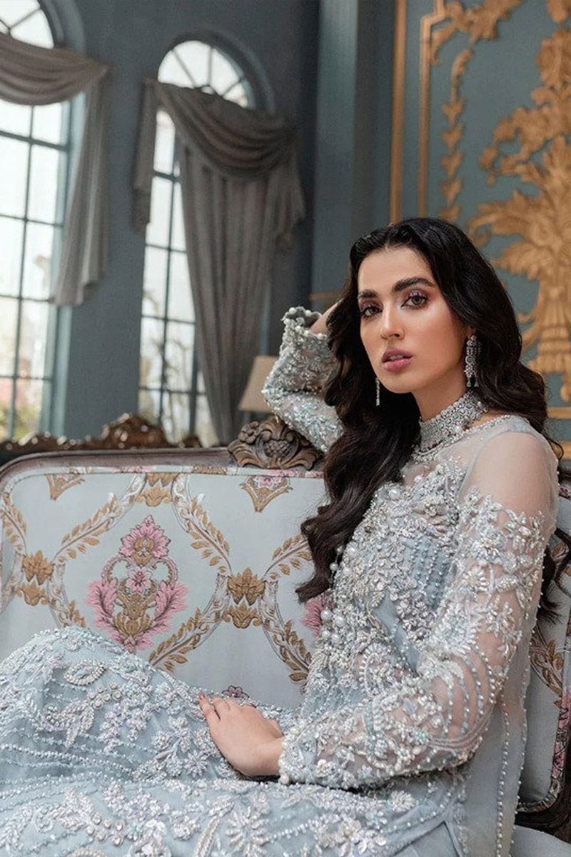 Mushq Adela Style — Mairaz Ice Blue Three-Piece Suit