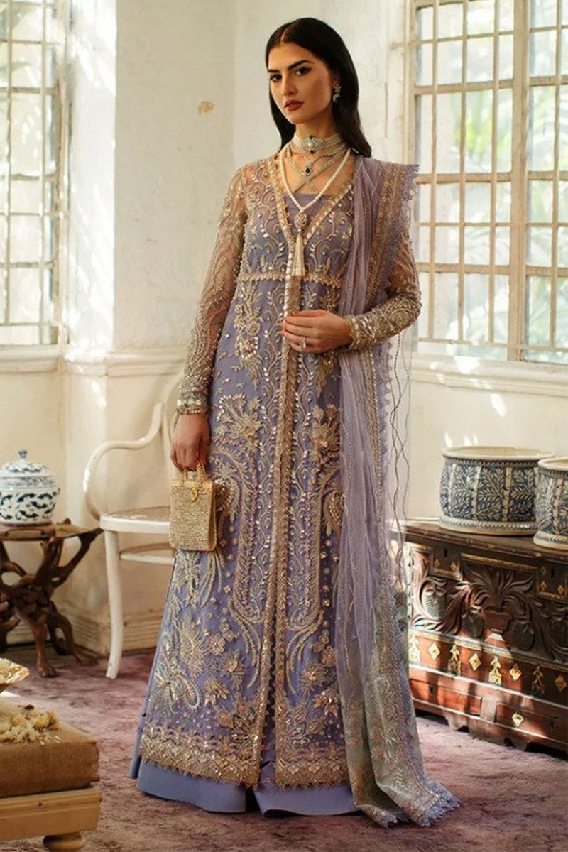 Mushq Zaina Style — Mairaz Purple Three-Piece Suit