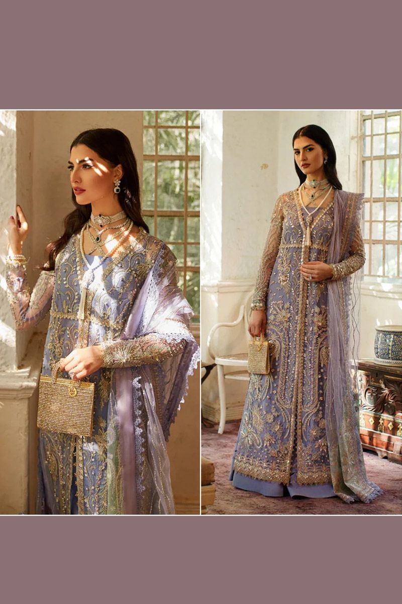 Mushq Zaina Style — Mairaz Purple Three-Piece Suit