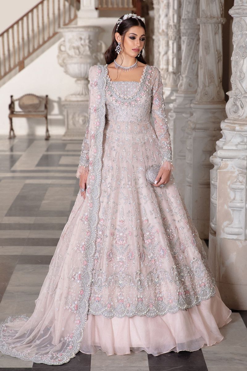Maria B Couture MC-042 style — Mairaz pale pink gown reference, view 1 of 5