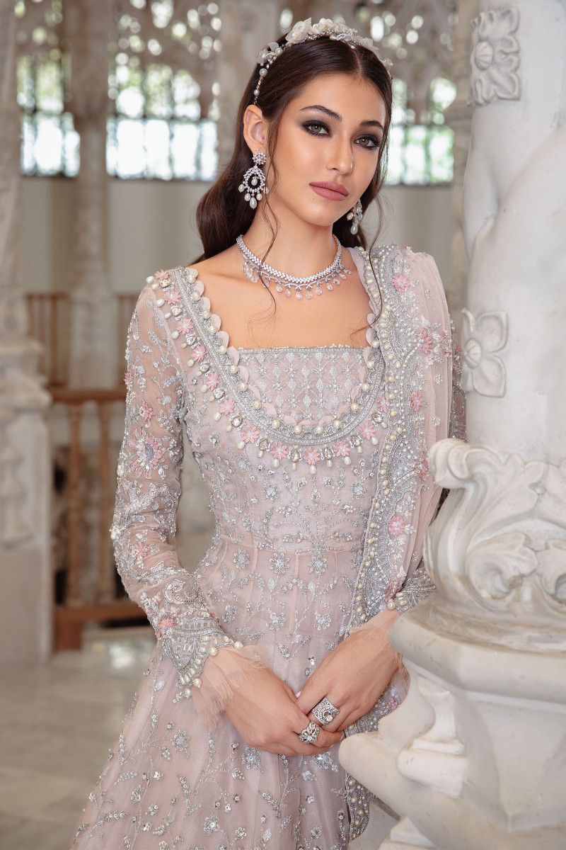 Maria B Couture MC-042 style — Mairaz pale pink gown reference, view 2 of 5