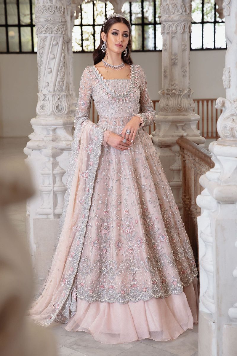 Maria B Couture MC-042 style — Mairaz pale pink gown reference, view 3 of 5