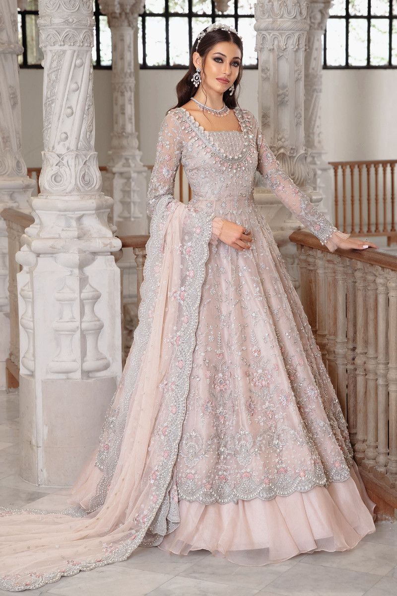 Maria B Couture MC-042 style — Mairaz pale pink gown reference, view 4 of 5