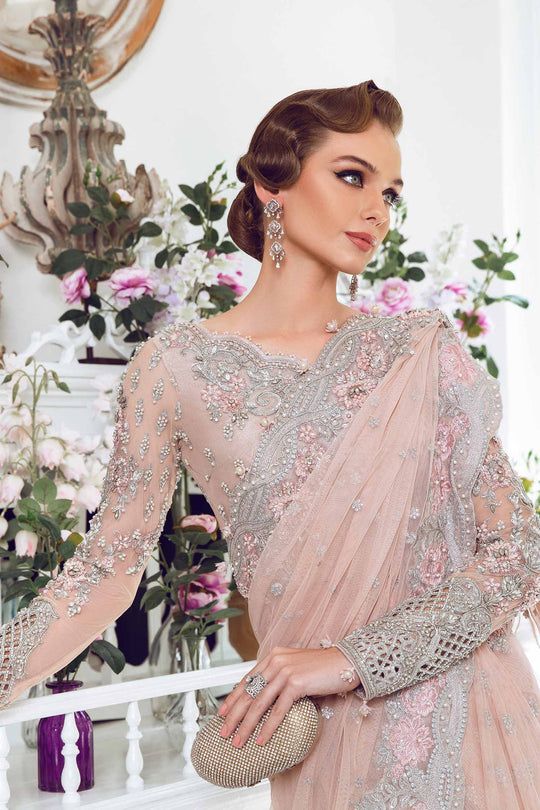 Maria B Dahlia style — Mairaz pink saree reference, view 8 of 9