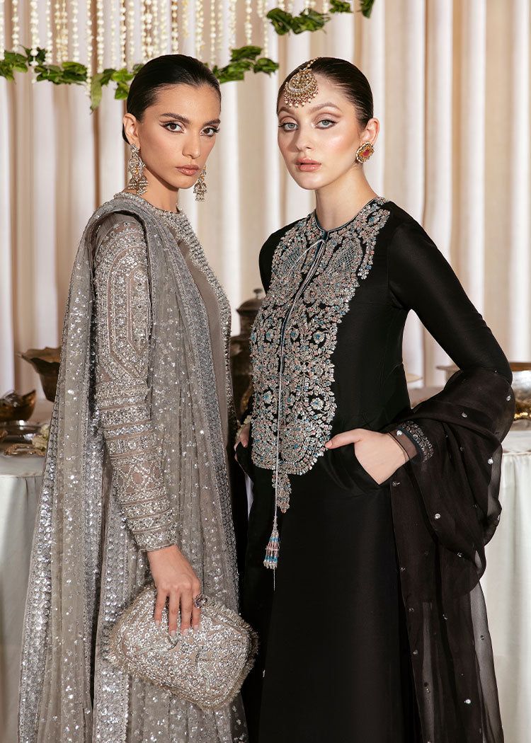 Hussain Rehar Lucent style — Mairaz grey raw silk three-piece suit reference, view 13 of 13