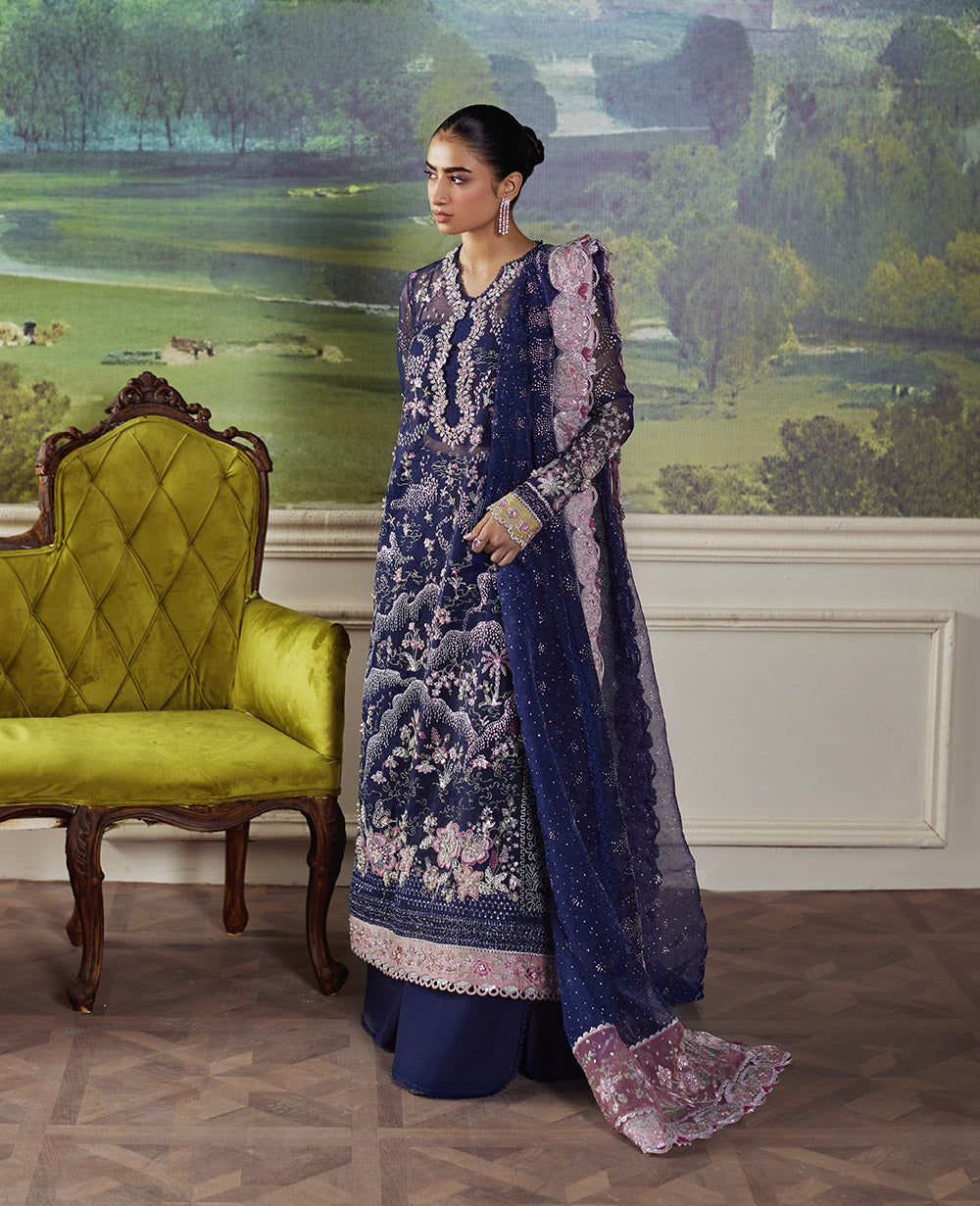 Republic Womenswear Stella Style navy formal suit alternate model view