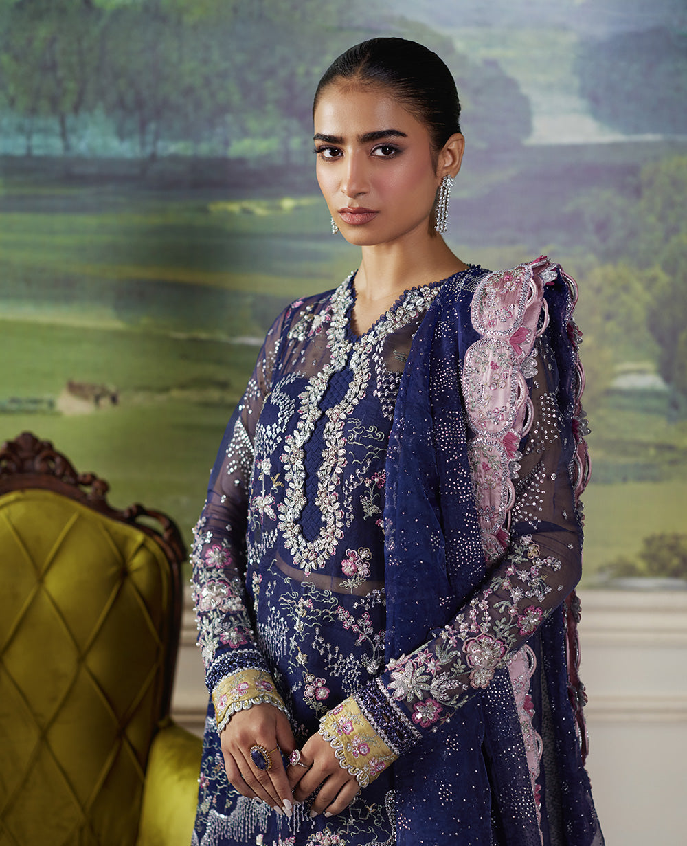 Republic Womenswear Stella Style navy formal suit back model view