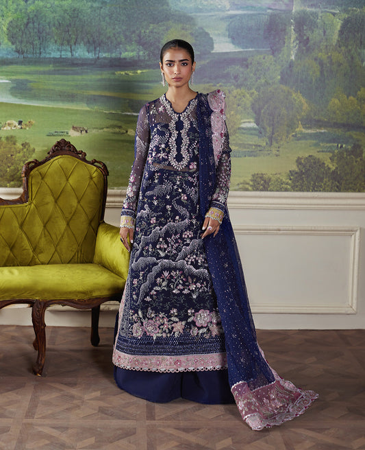 Republic Womenswear Stella Style navy formal suit full front model view