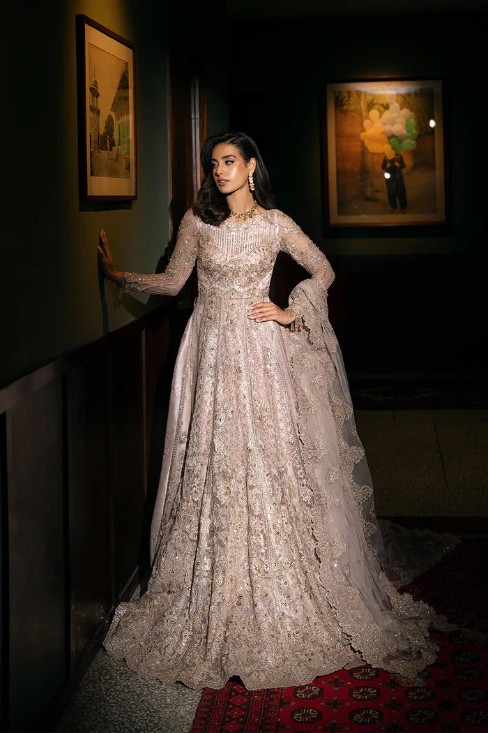 Saira Rizwan Rigel SRF-D-03 style blush embroidered formal maxi – product view 1