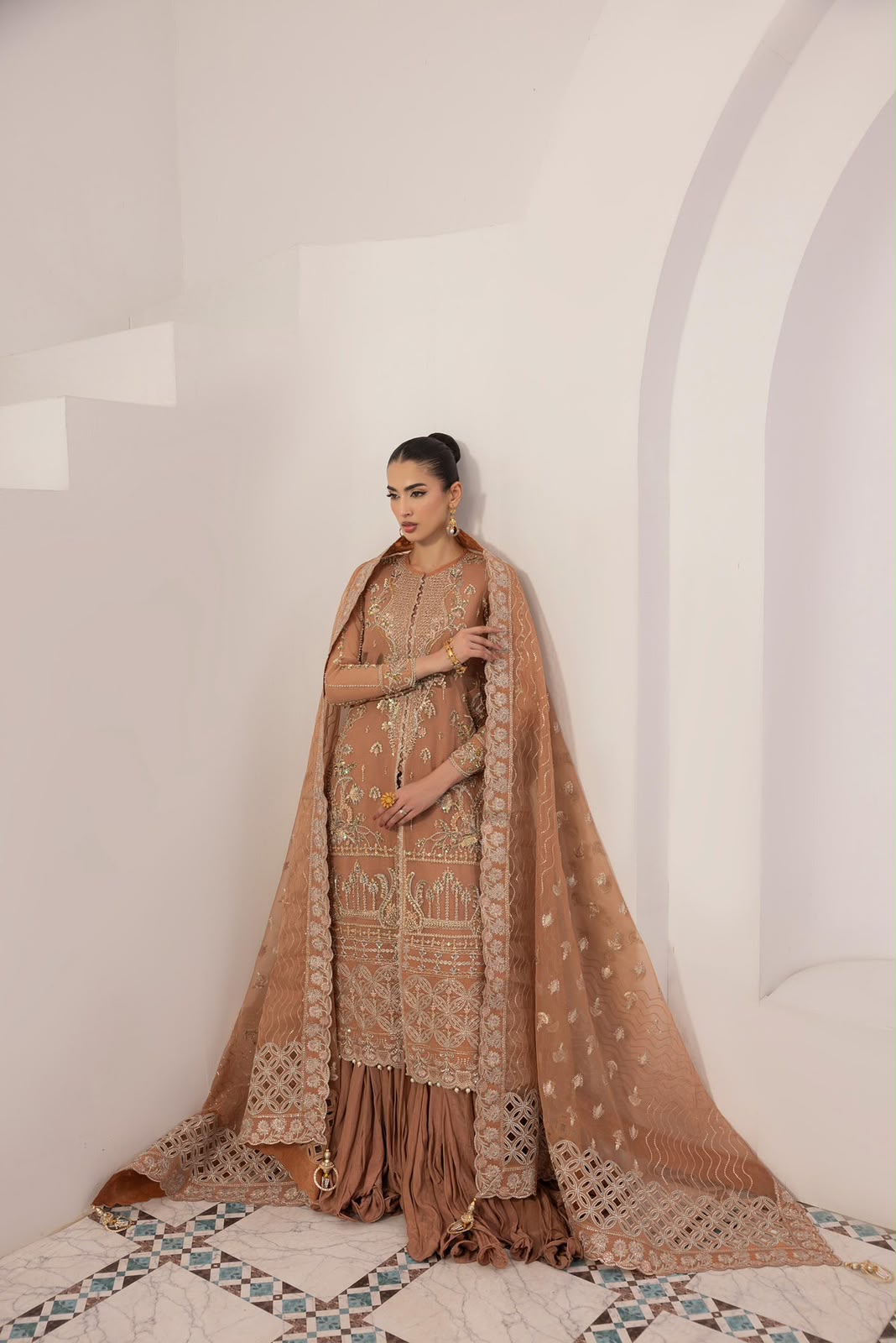 Mirha Imran – Tealeh Style (Peach) — Mairaz reproduction, product view 2 of 5