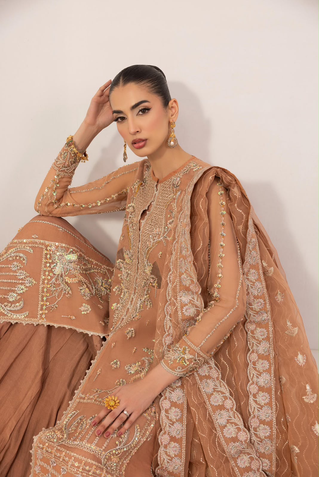Mirha Imran – Tealeh Style (Peach) — Mairaz reproduction, product view 4 of 5