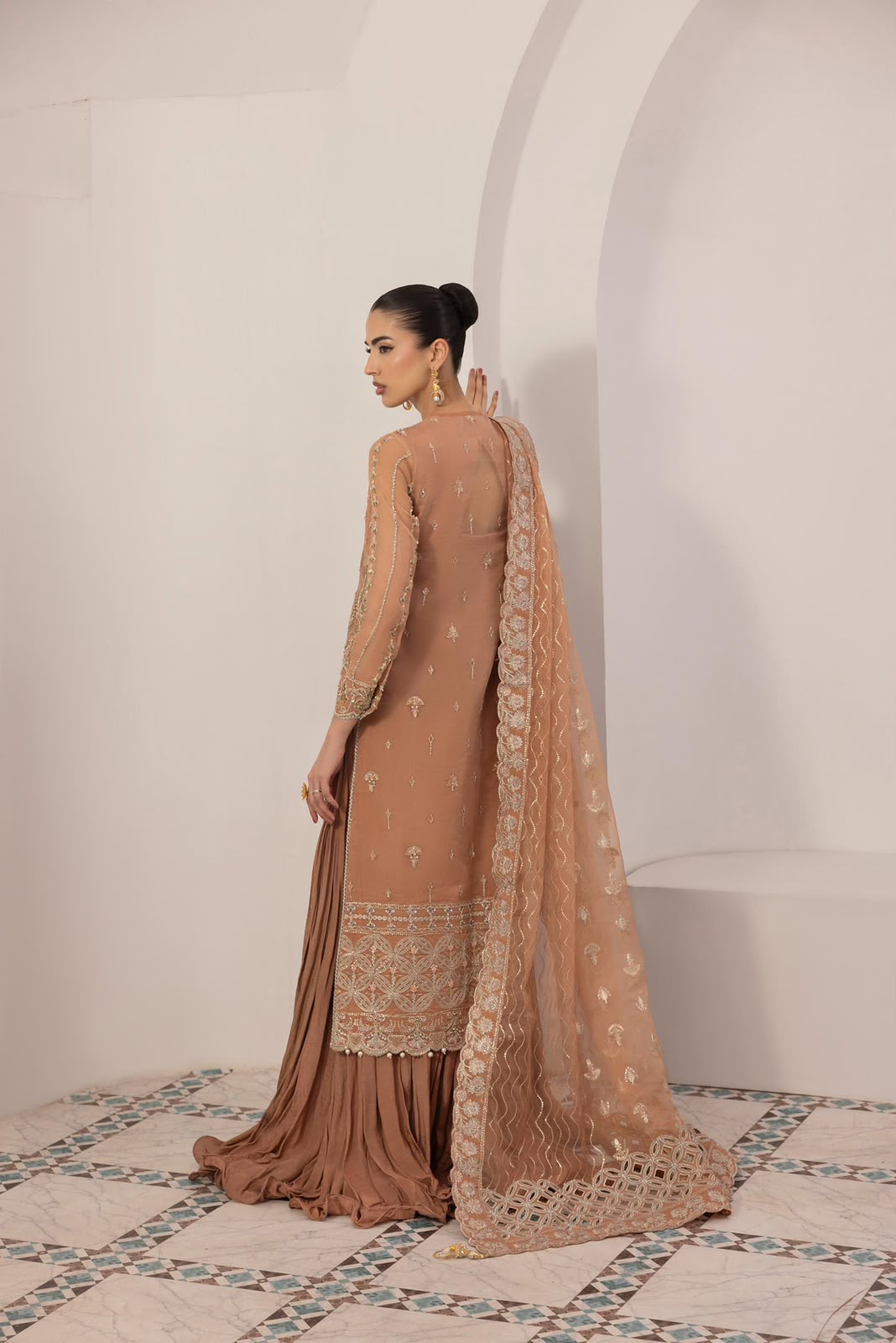 Mirha Imran – Tealeh Style (Peach) — Mairaz reproduction, product view 5 of 5
