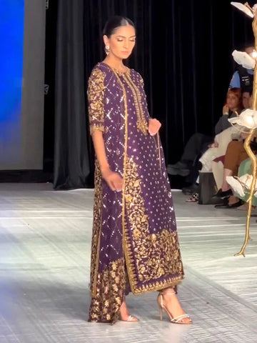 Haris Shakeel – Brides Purple Style, full outfit view 2