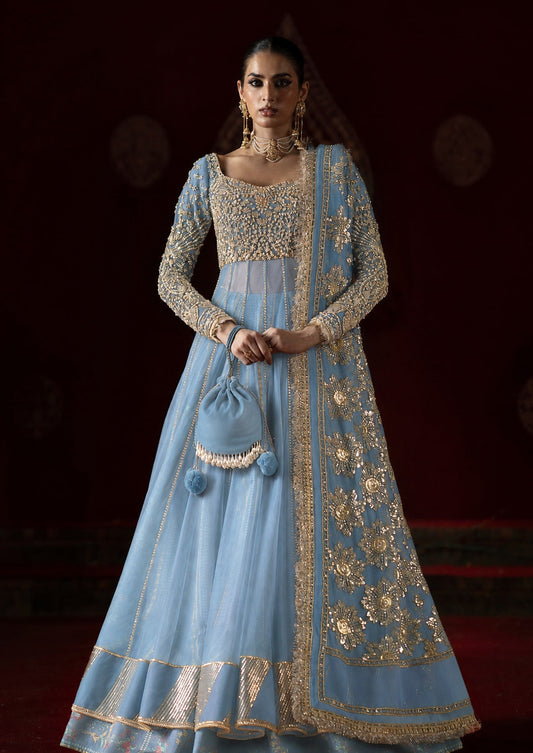 Saad Bin Shahzad Amal Style powder blue front view