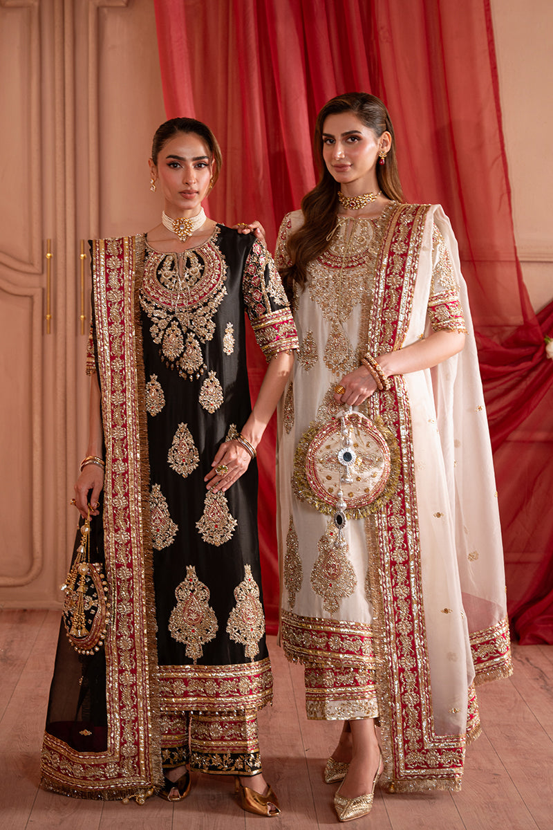 SaraZara Lunara Style black raw silk formal view 7