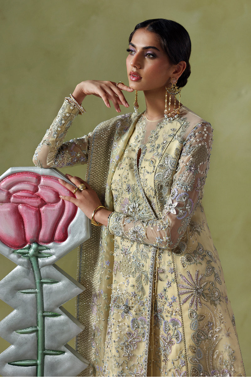 Soraya Liora Style butter yellow organza formal view 2