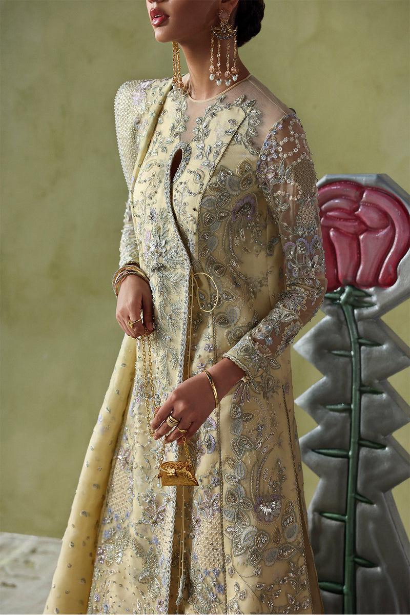 Soraya Liora Style butter yellow organza formal view 3