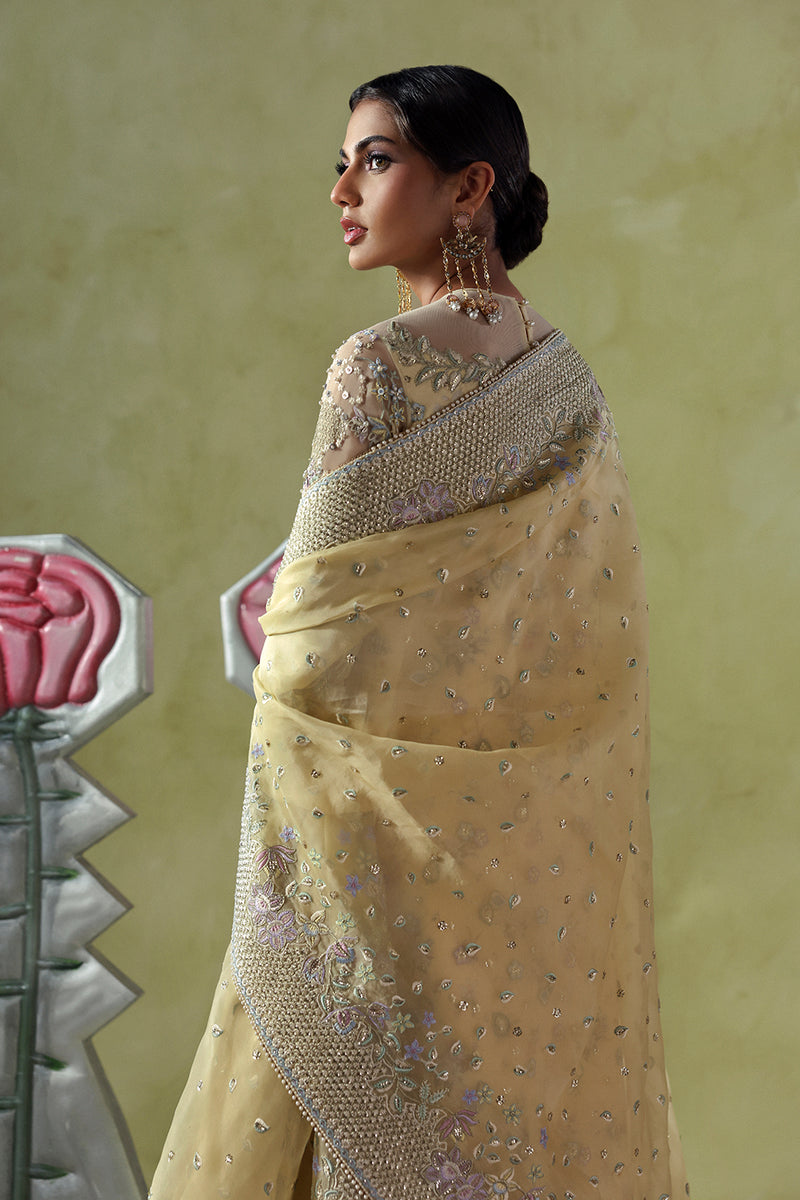 Soraya Liora Style butter yellow organza formal view 4