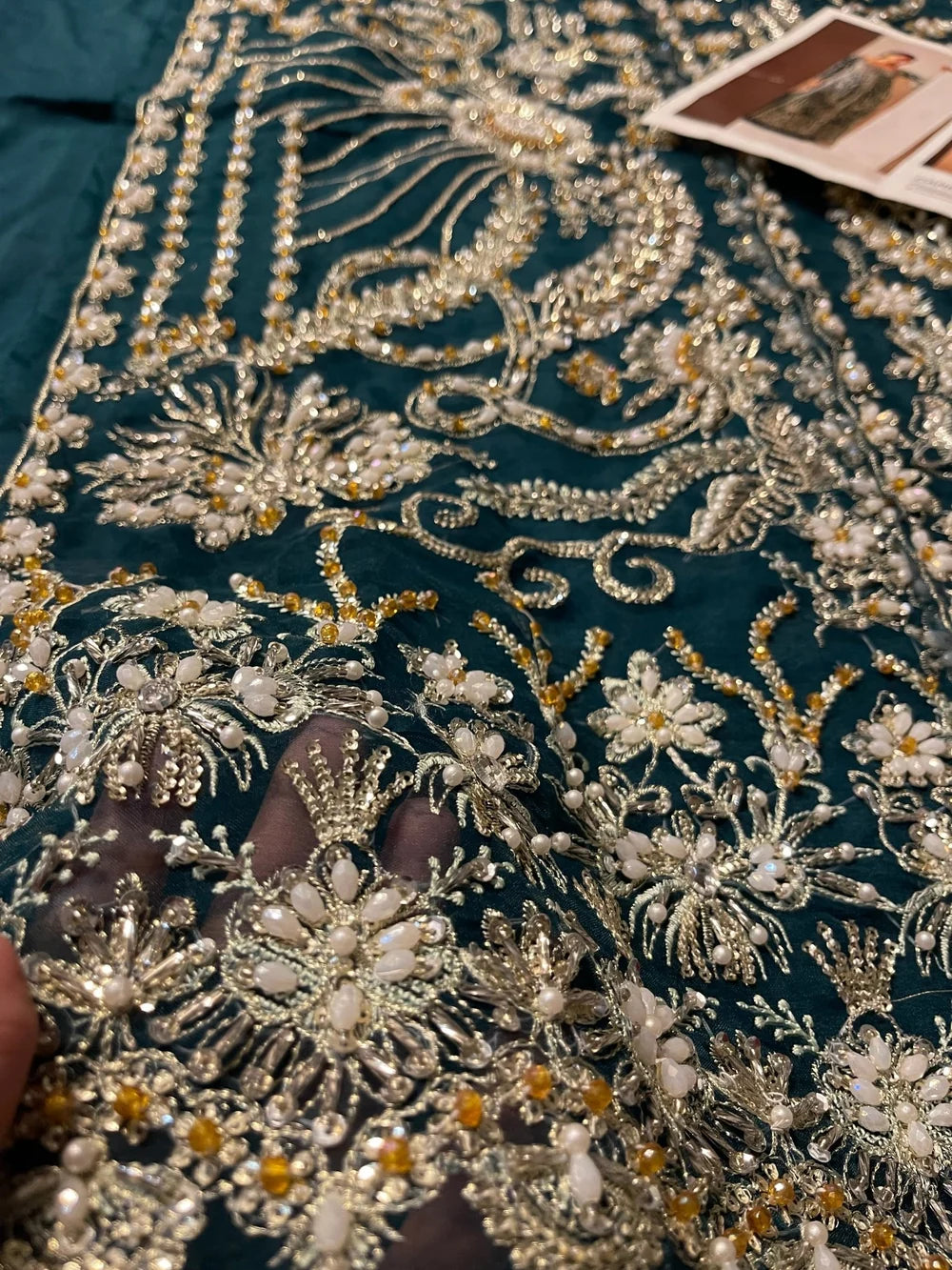 Soraya – Luxe Style, floral motif embroidery detail
