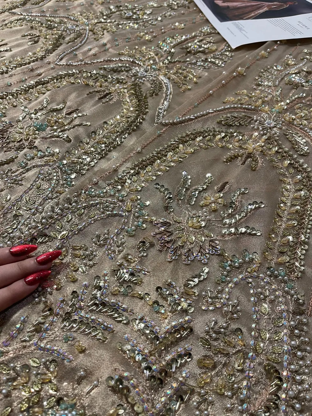 Soraya – Reverie Style, sequin and crystal work close-up
