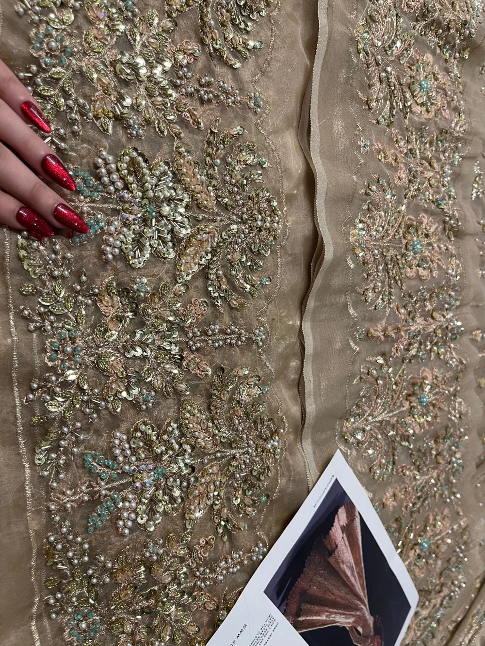 Soraya – Reverie Style, panel seam and embroidery detail