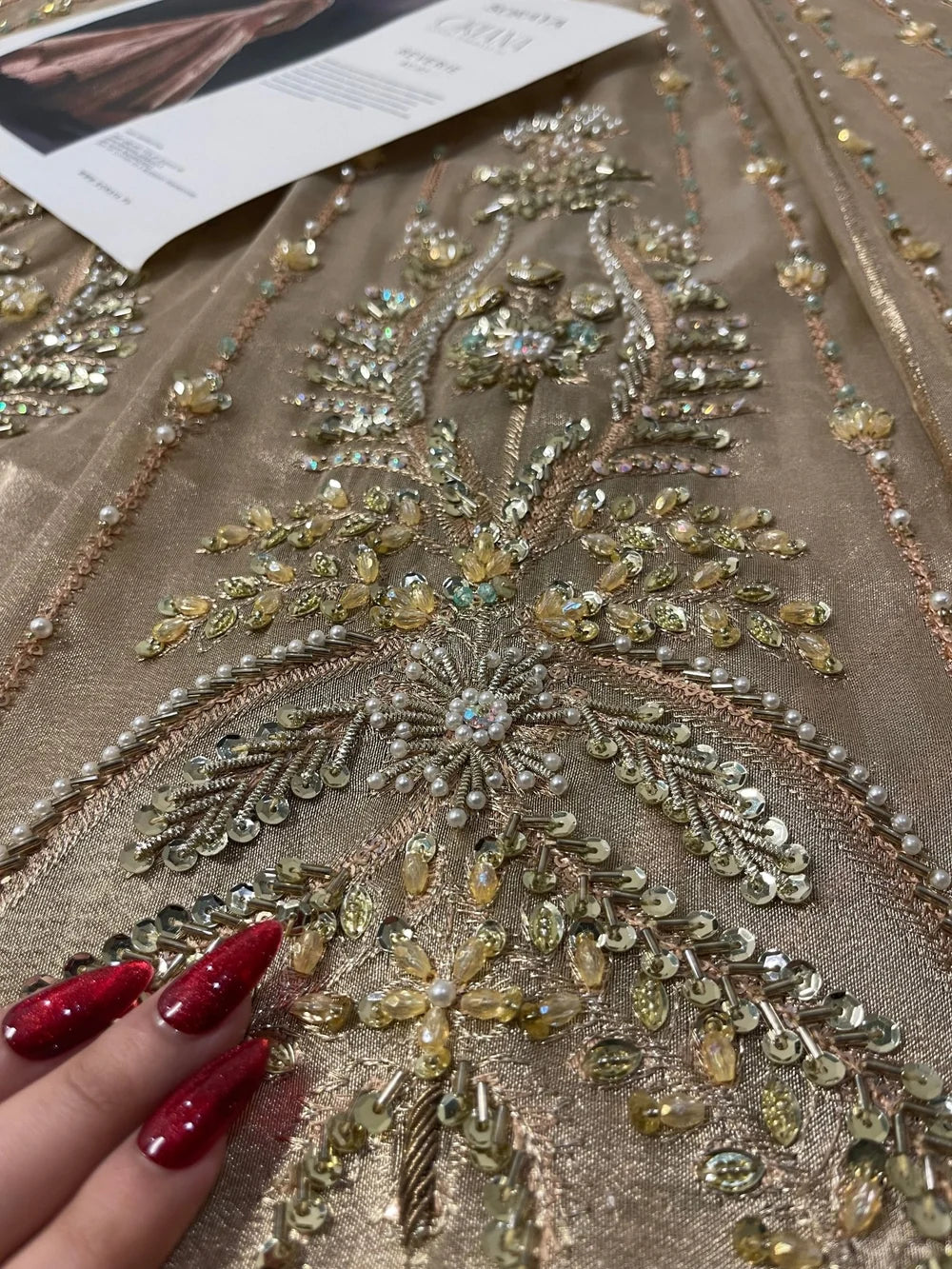 Soraya – Reverie Style, bodice crystal embroidery detail