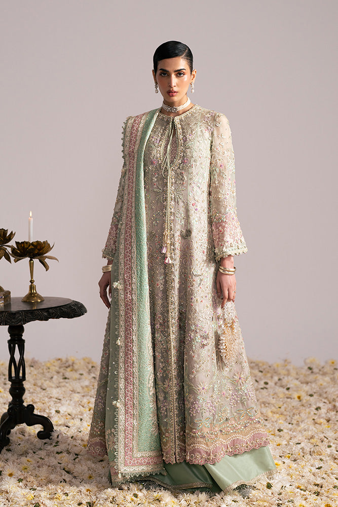 Suffuse Mehtab Style mint green organza formal view 3