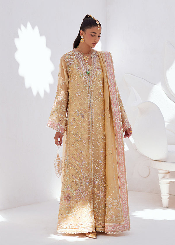 Suffuse Suha Style — Mairaz Yellow & Pink Three-Piece Suit