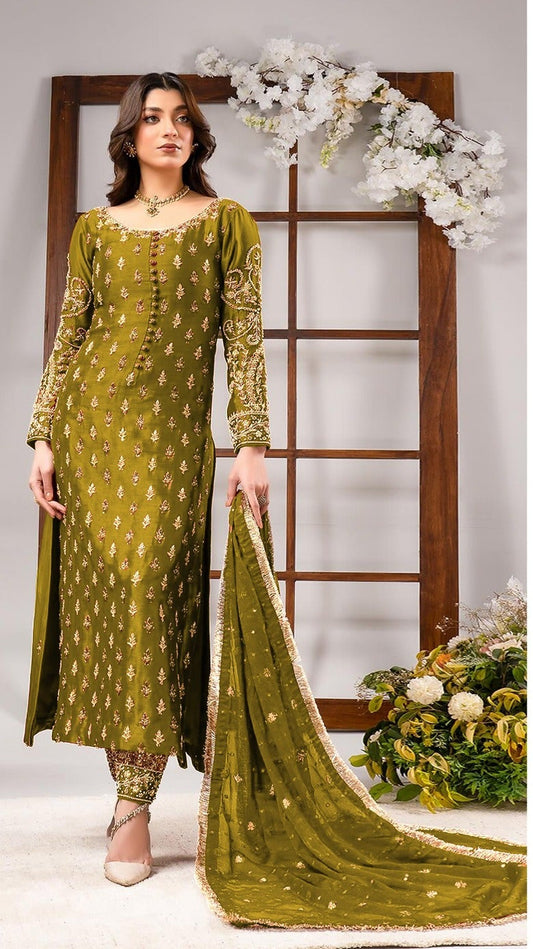 Ahmad Sultan Tangerine Style — Mairaz Green Three-Piece Suit