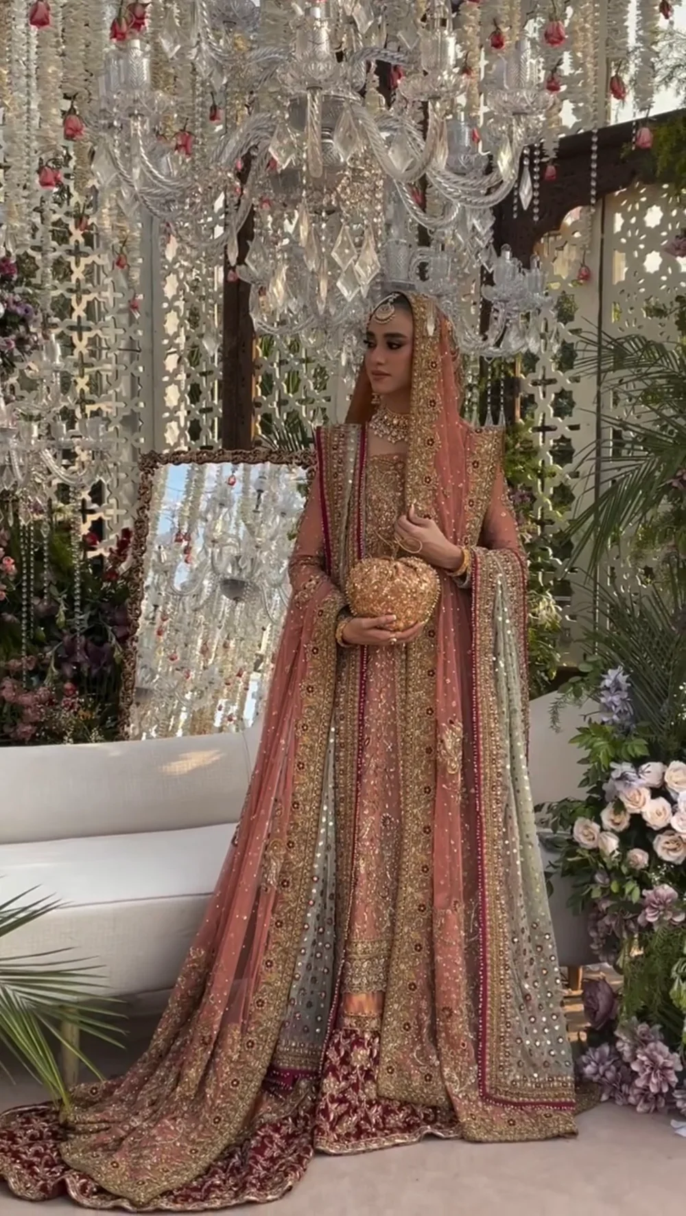 Haris Shakeel – Safeera gold embroidery detail
