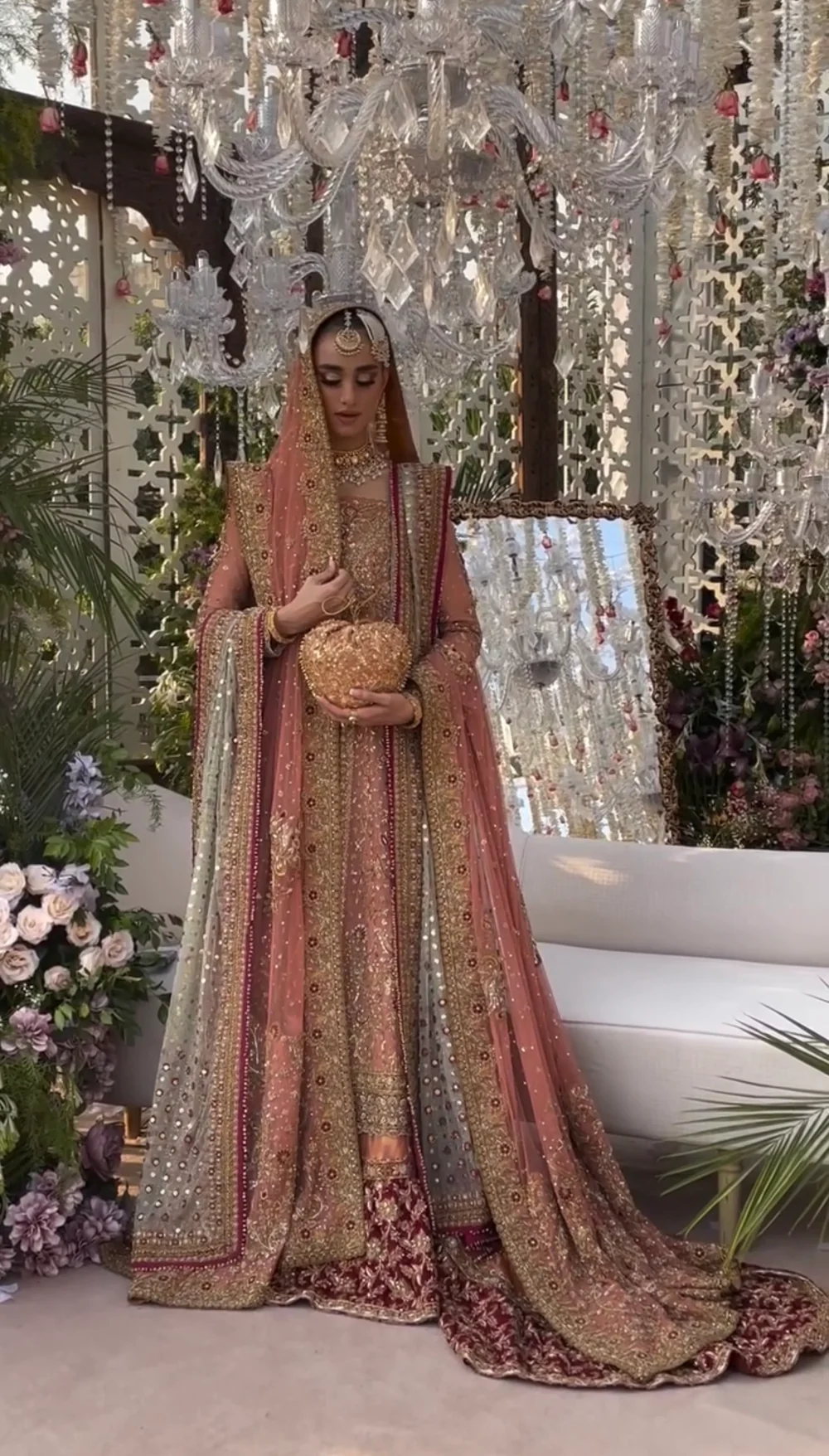 Haris Shakeel – Safeera lehenga and dupatta embellishment detail