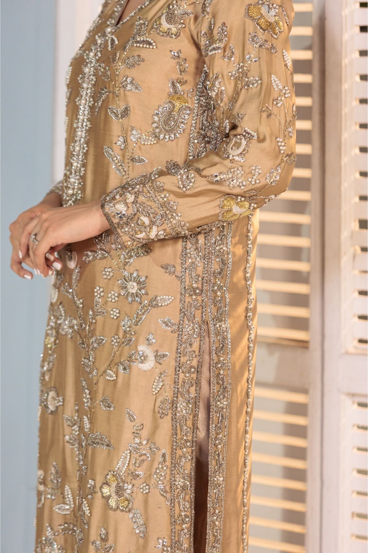 Usama Silk Rosewater Bloom style reference image 4